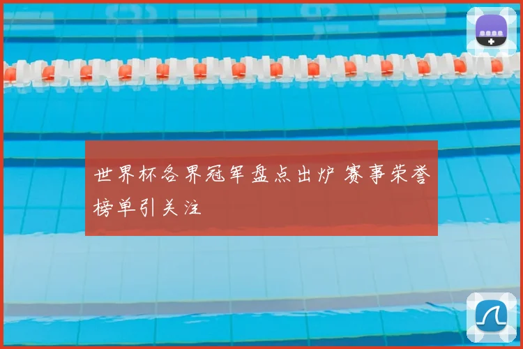 世界杯各界冠军盘点出炉 赛事荣誉榜单引关注